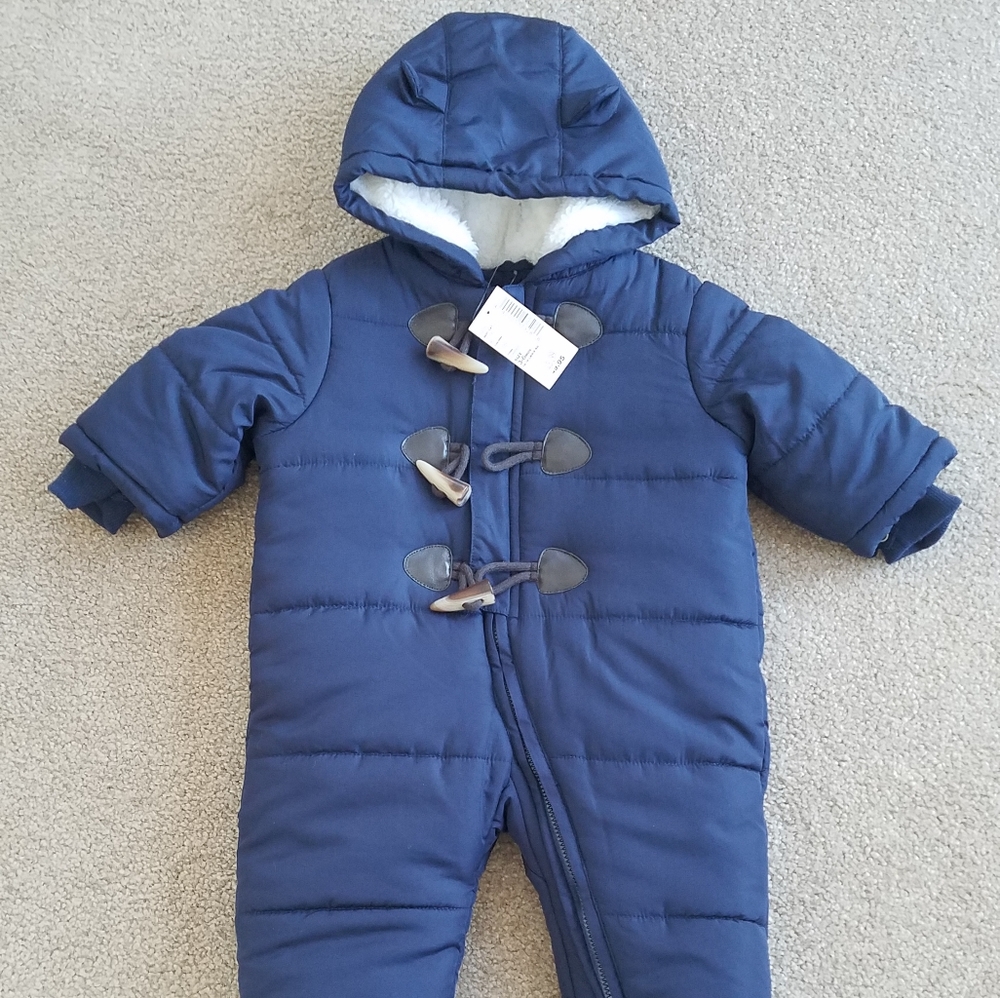 NWT Children's Place Blue Snow Suit Coat Toggle